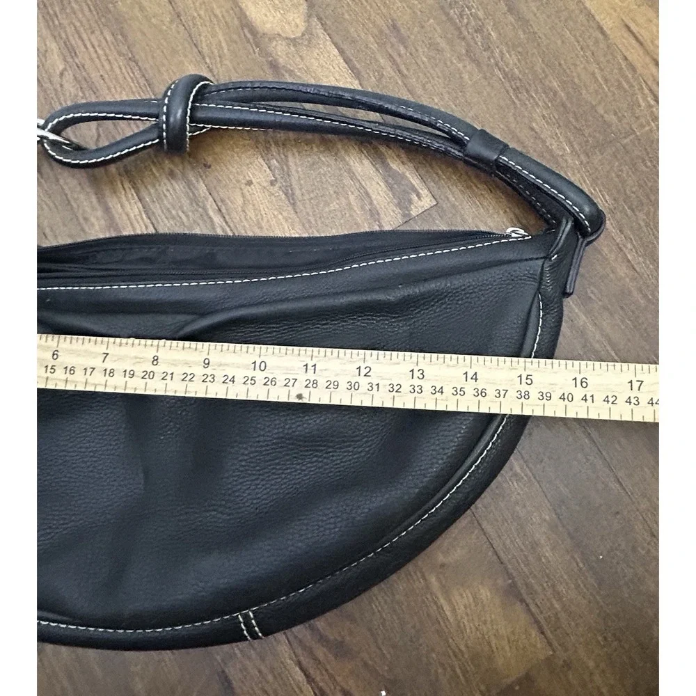 Fossil Harwell Crescent Black Bag ZB1916001 Y2K Shoulder Purse Medium Size